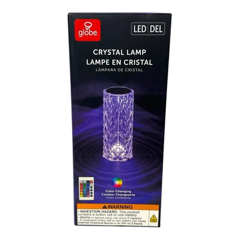 Globe Multi-Color Crystal Lamp LED remote USB NEW